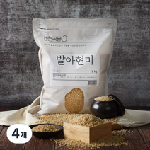 바른곡물 국산 발아현미, 4개, 2kg