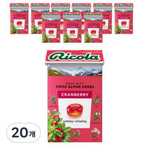 리콜라 스위스캔디 크랜베리맛, 40g, 20개