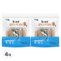 더캣 고양이용 캣스토랑 월척스틱 생선 간식 400g, 명태맛, 4개