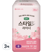 디펜드 여성용 스타일 무향 라이너 롱, 28매, 3팩, 소형