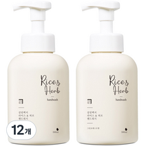 살림백서 라이스 앤 허브 핸드워시 그린포레스트, 12개, 500ml
