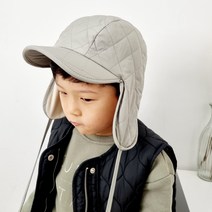 후니네 유아용 누비 귀달이 챙모자