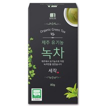 슈퍼쎈 제주 유기농 녹차 세작, 80g, 1개