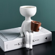 마켓에이 플랜테리어 미니 화분, 다소곳 화이트, 1개