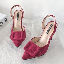 라블 여성용 스틸레토 슬링백힐 9cm