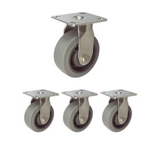 대신캐스터 스테인리스 중량용 캐스터 DS 3350 MRP-R 5 중량스텐 회색고무 붓싱 회색 고정 R, 4개