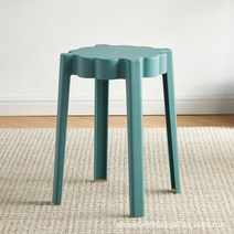 세뇨르킴 비비드 북유럽 플라스틱 거실 스툴, 다크그린