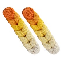 브랜드얀 리트위스트 브레이드 레인보우 뜨개실 2p, 7601번 옐로우셰이드, 250m, 2개