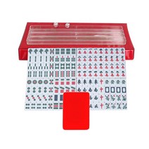 후니겜블 마작 144패 24mm + 주사위 2p + 자 4p 세트, 레드