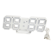 바이핏 LED 디지털 벽시계 23 x 8 x 1.8 cm, 화이트
