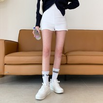 시크블랙 여성용 다르오 옆지퍼 숏 반바지 PT9342K22
