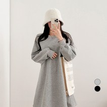 밀키버터 여성용 기모 빅사이즈 미니 원피스