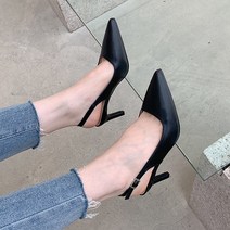라인 예쁜 스틸레토 슬링백구두 7cm