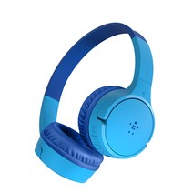 벨킨 어린이용 사운드폼 미니 무선 온이어 헤드폰, 블루, AUD002btBL