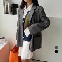 세컨그라운드 여성용 쓰리버튼 오버핏 자켓