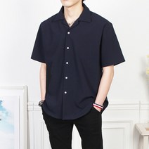더마인드 남성용 무지 MS 폴리 반팔 남방
