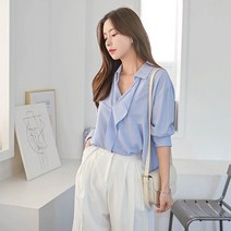 여성용 언발 블라우스 셔츠