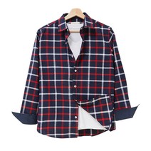 남성용 깅엄 체크 긴팔 셔츠 HC735