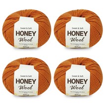 니뜨 허니 울 뜨개실 30g x 4p, 49카멜