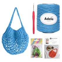 야나 아델라 마켓 네트백 뜨개질 DIY 패키지, 724 루비블루, 1세트