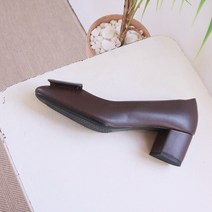 르본디 국내제작 수제화 스퀘어장식 펌프스 5cm
