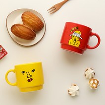 신묘한힘 기묘한 웁스 머그 350ml x 2종 세트, 혼합색상, 1세트