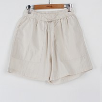 빼빼 여성용 빅패치포켓 나일론혼방 캐주얼 밴딩 반바지