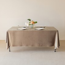 대성섬유 행사용 벨벳 루핑 테이블보, 810 베이지, 대(270 x 150 cm)