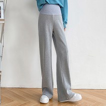 캐주얼 골지 와이드 임산부 바지