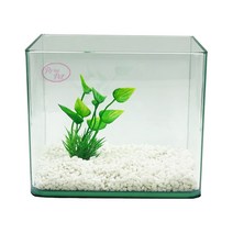 로라펫 자연 가습기 어항 + 인조수초 + 컬러스톤 세트, 크리스탈 화이트(컬러스톤), 랜덤발송(인조수초)