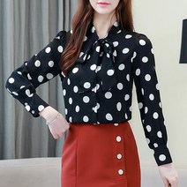 루나걸 레븐도트 리본 블라우스