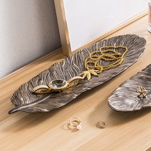JHcompany 앤틱 컬러 페더 트레이 오브제, 혼합색상