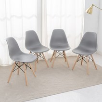 노아가구 엘레 식탁 의자 4p, 그레이