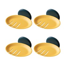 윈프라이스 파스텔 비누 받침대, 코발트+옐로우, 4개