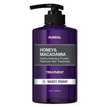 쿤달 허니 앤 마카다미아 헤어 트리트먼트 스위트피오니향, 1개, 500ml
