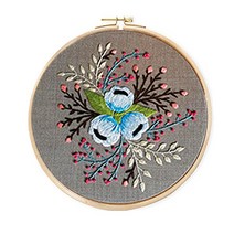 초보자용 프랑스자수 십자수 DIY 패키지, 1개, 푸른꽃송이