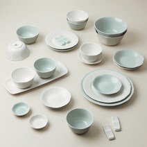 메종오브제 윤도자기 4인 홈세트 27p, 순백, 청아, 식기 27p