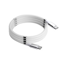 코시 C타입 꼬임방지 자석 마그네틱 핸드폰 고속충전케이블 UC4016C, 화이트, 1개