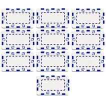 프리미엄 홀덤 사각칩 10p, 화이트