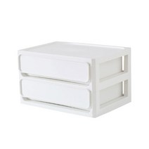 생활살림 튼트니 데스트 2단 미니 서랍장, 화이트, 1개