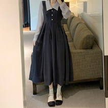 MA 클래식 모던 복고 카라 원피스