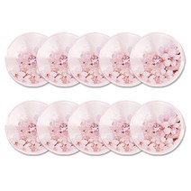 진주 큐빅 보석 포인트 단추 아카시아 13mm, 핑크, 10개