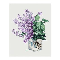아이러브페인팅 DIY 보석십자수 캔버스형 정물 40 x 50 cm, 라일락 글라스, 1개