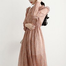 안다로미 꽃무늬 쉬폰 원피스