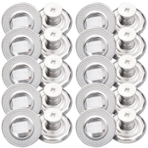 신형 바지수선 요술단추, 10개, 실버 패턴