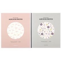 비팬시 4X6 160포켓 미니 포켓 앨범 2단 2종 세트, 핑크, 그레이, 40매