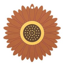 올라운더 해바라기 뚝배기 받침 브라운, 1개