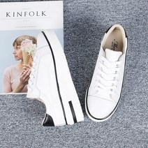 데이프릴 여성용 어반 키높이 가죽 스니커즈