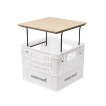 스노우아울 밀크박스 + 메탈 랙 + 우드상판