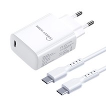 스윗홈 PD 25W PPS 초고속 충전기 + C to C 베이직 케이블, 화이트, 1세트